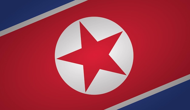 North korea flag angle shape