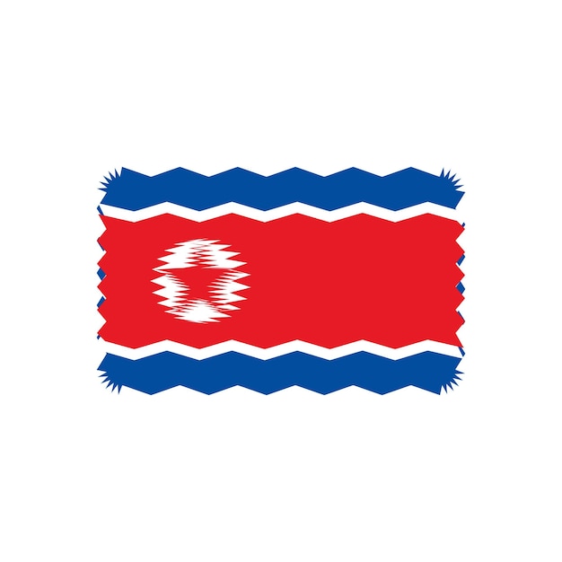 North korea flag logo design template