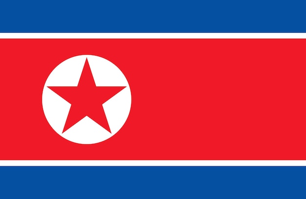 Флаг Северной Кореи Официальный флаг страны Значок мирового флага Значок международного флага