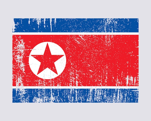 Vector north korea flag vector