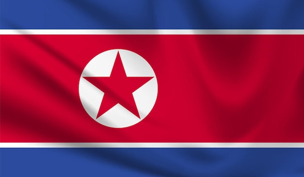 Vector north korea flags vector eps