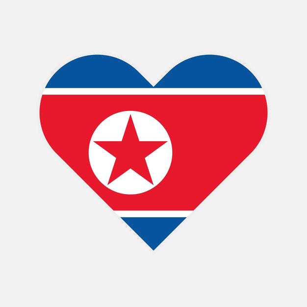 北朝鮮 ハート旗