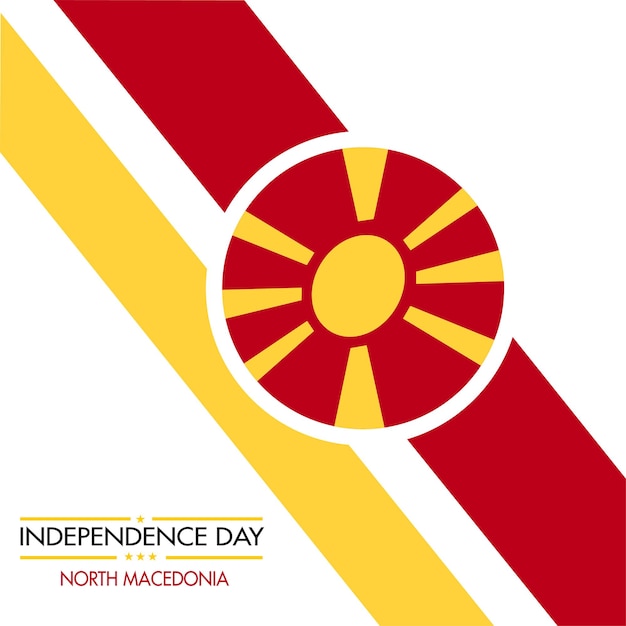 Festa dell'indipendenza della macedonia del nord e design del banner den na nezavisnosta