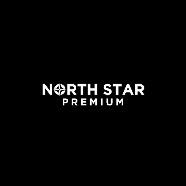 North star letter logo with star icon design