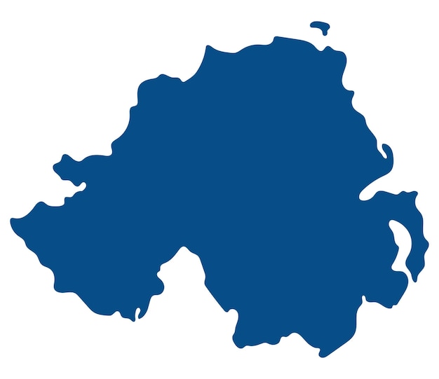 북아일랜드 지도 북아일랜드의 파란색 지도