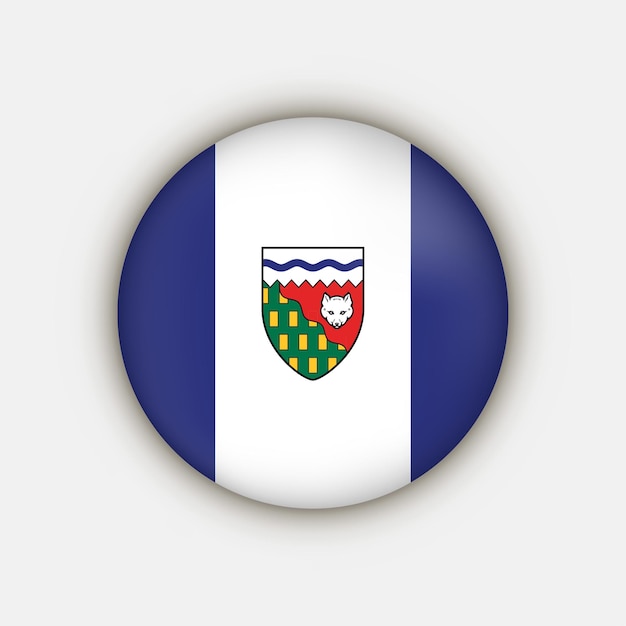 Northwest Territories flag province of Canada Vector illustration