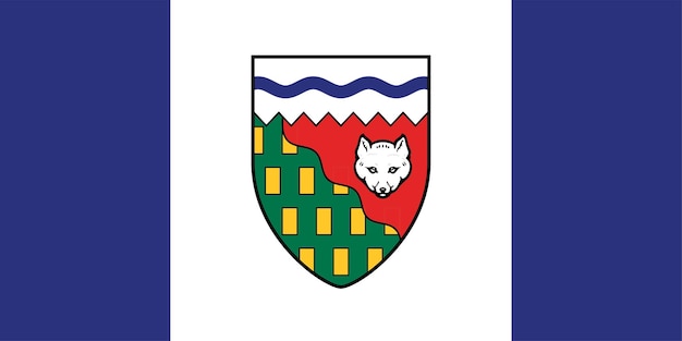 Северо-Западные территории флаг провинции Канады векторные иллюстрации