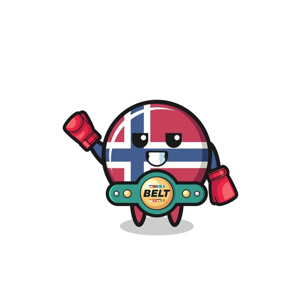 ノルウェー国旗ボクサーマスコットキャラクター