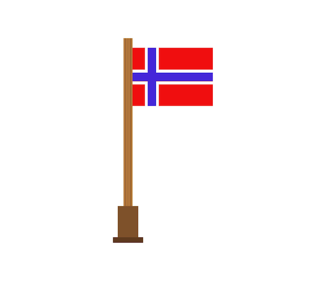 ベクトル ノルウェー国旗