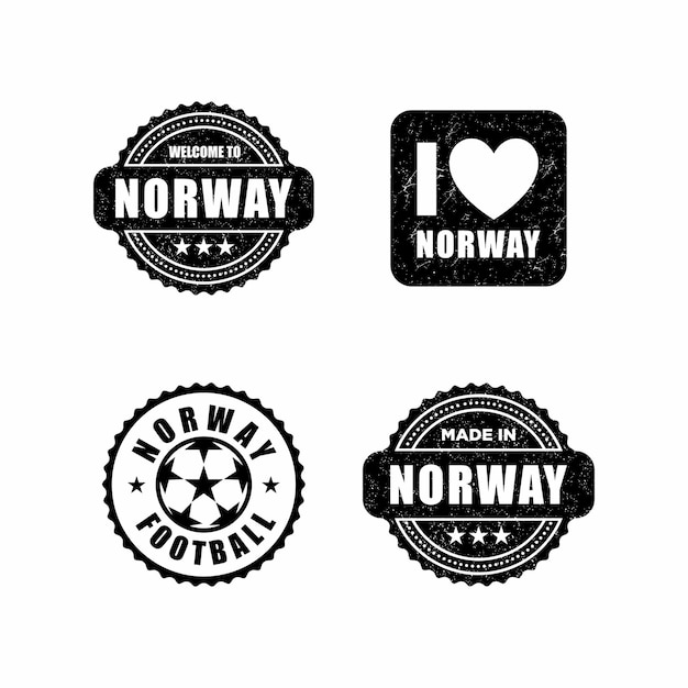 Logo timbro adesivo norvegia