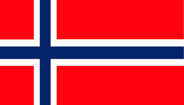 Vector norwegian flag