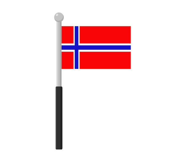 норвежским флагом