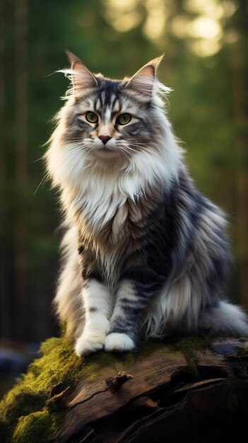 Norwegian Forest kitten cat