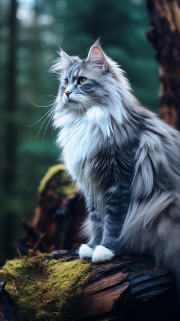 Norwegian Forest kitten cat