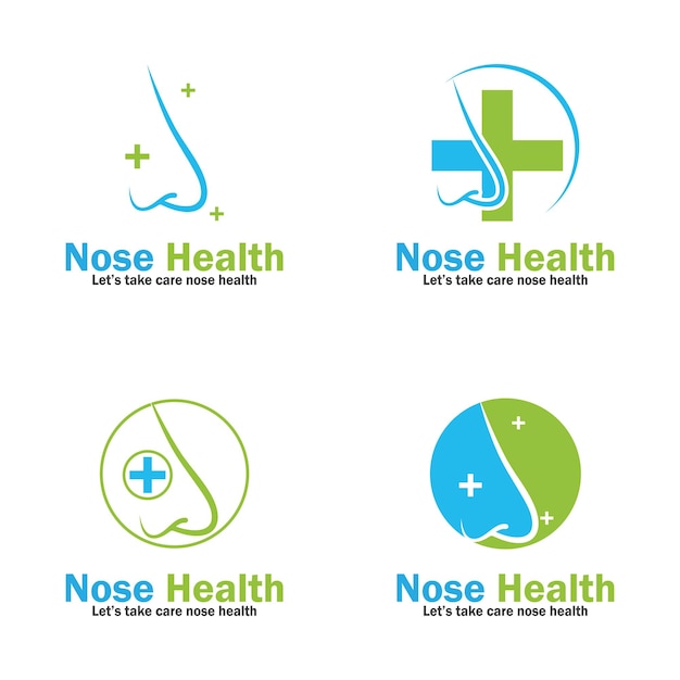 Дизайн векторной иллюстрации значка здравоохранения носа