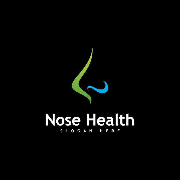 Вектор логотипа здоровья носа Шаблон дизайна иконки носа
