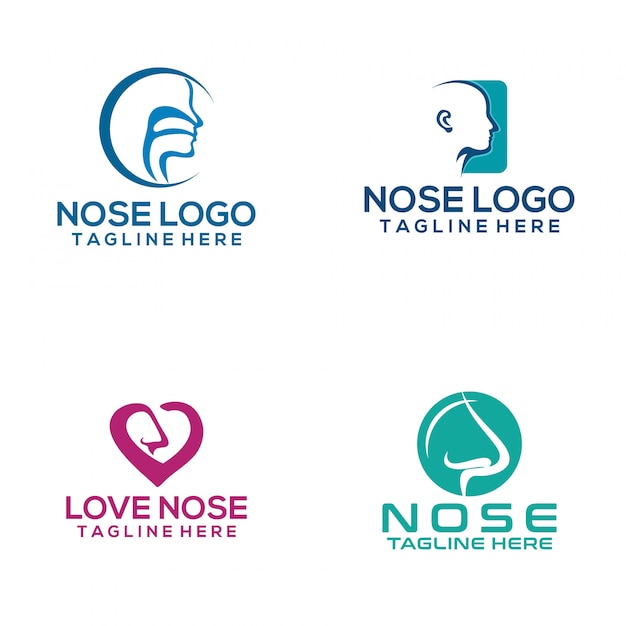 Vector nose logo vector art