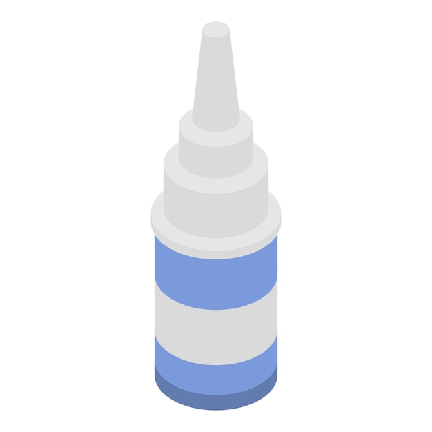 Icona spray nasale icona vettoriale isometrica dello spray nasale per il web design isolato su sfondo bianco
