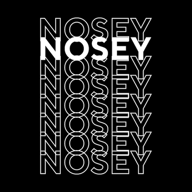 Nosey typography cat t-shirt design for print
