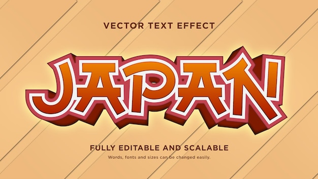 Vector nostalgic nihongo vintage hiragana text effect