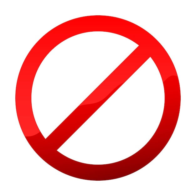 Векторная иллюстрация запрещенных знаков