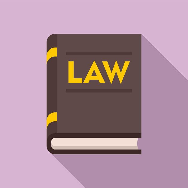 Vector notary law book icon flat illustration of notary law book vector icon for web design