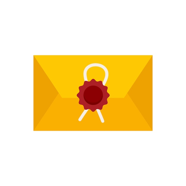 Notary testament letter icon Flat illustration of notary testament letter vector icon for web design