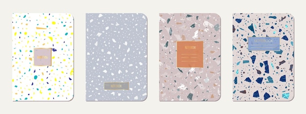 Note book cover design Terrazzo abstract