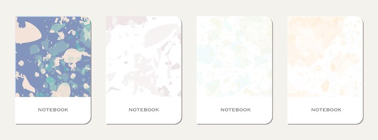 Vector note book cover design terrazzo abstract