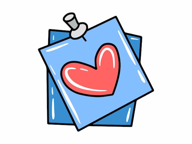 Note Book with Heart Icon Illustration