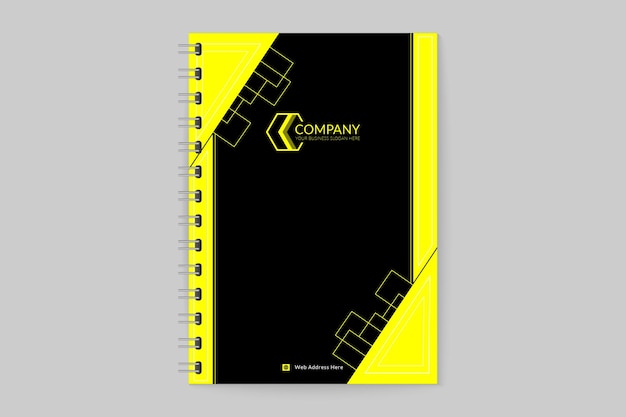 Note cover professional business yellow color branding stationery