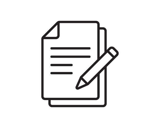 Note icon vector sign Paper message or document page