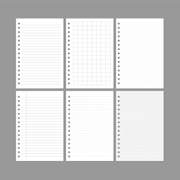 Note paper stationery template