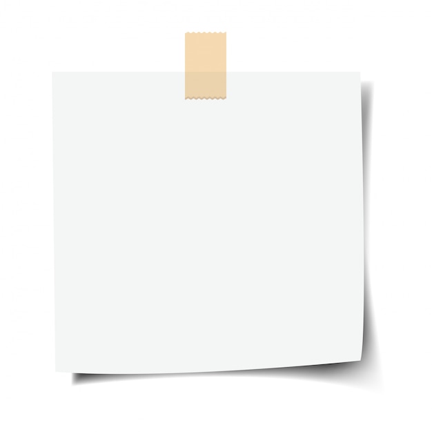 Note paper with white background