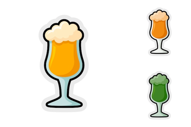 Note sticker set with Beer