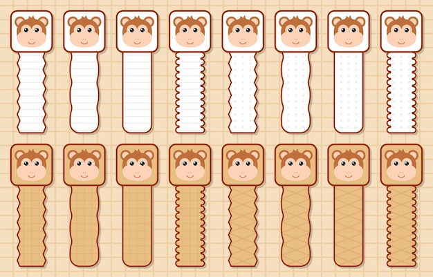 Note sticker set with Monkey