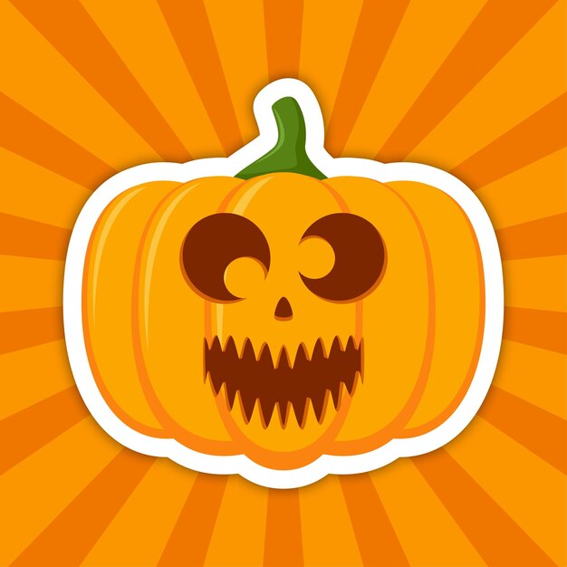 Note sticker with Halloween Pumpkin vector