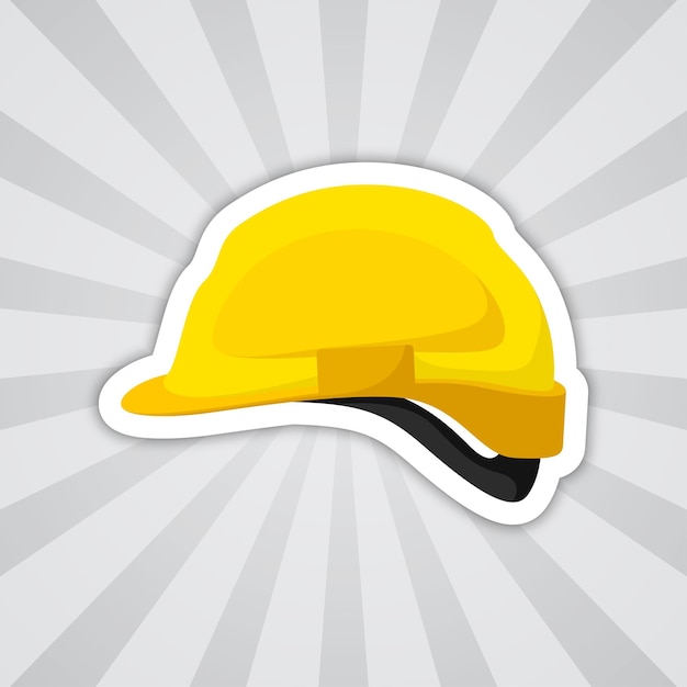 Note sticker with Safety Helmet vector