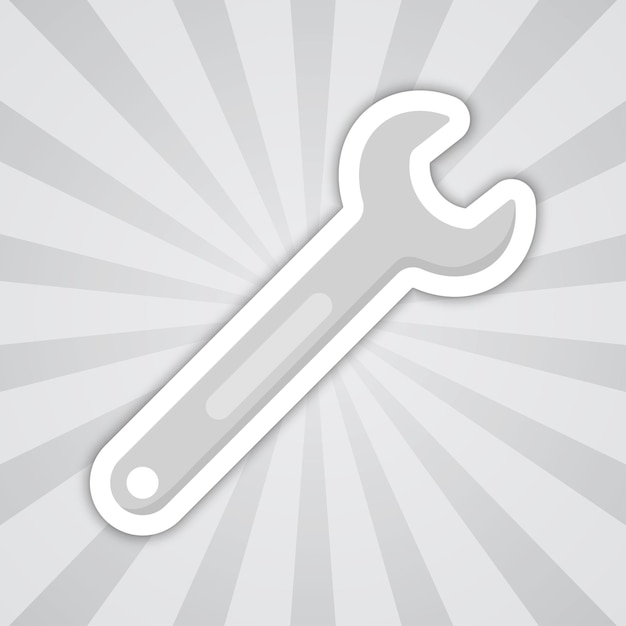 Note sticker with Spanner vector