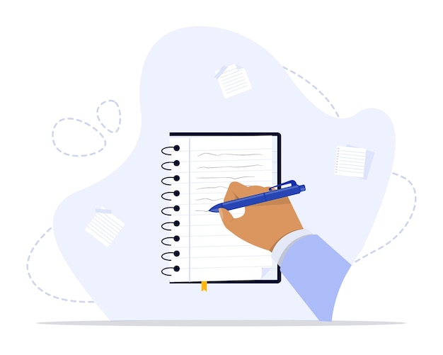 Notebook concept illustratie