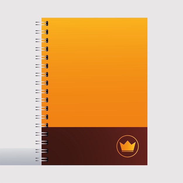 Notebook, corporate identity template on white background illustration