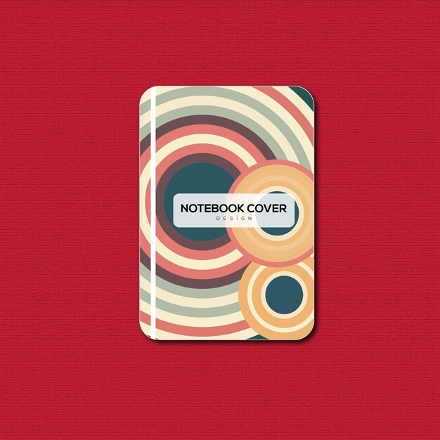 Vector notebook cover design circle pattrens