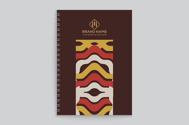 Vector notebook cover design template