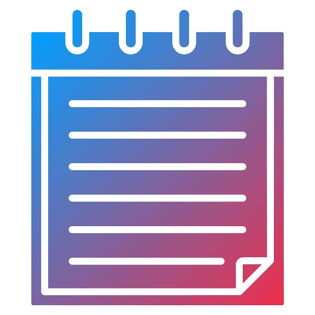 Векторное изображение значка блокнота может быть использовано для Office