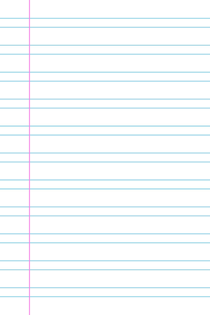 Vector notebook paper background lined note document