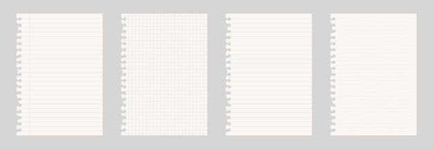 notebook paper icon set template notepad vector