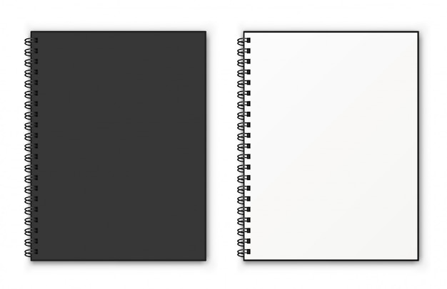 Notebook spiral mockup.