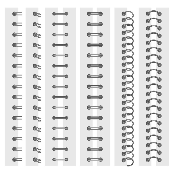 Vector notebook spirals design illustration isolated on white background
