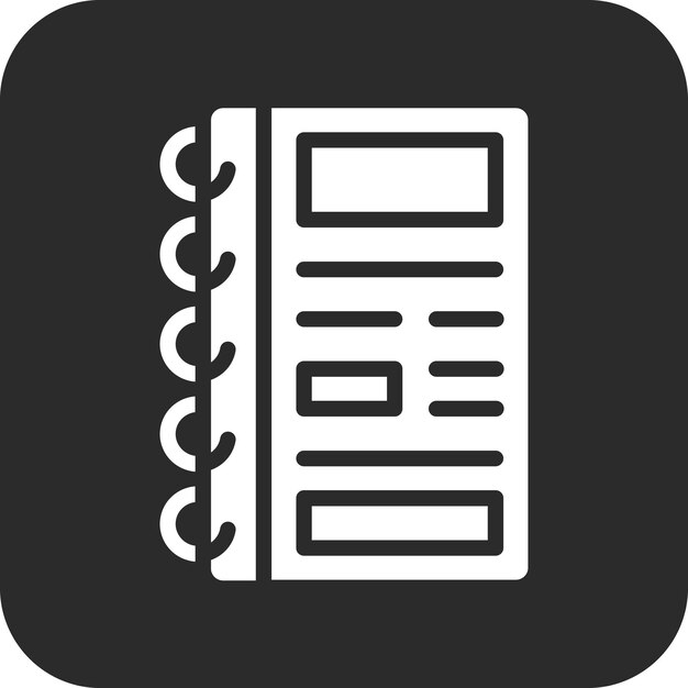 Notebook vector icoontje illustratie van Office Stationery icoonset
