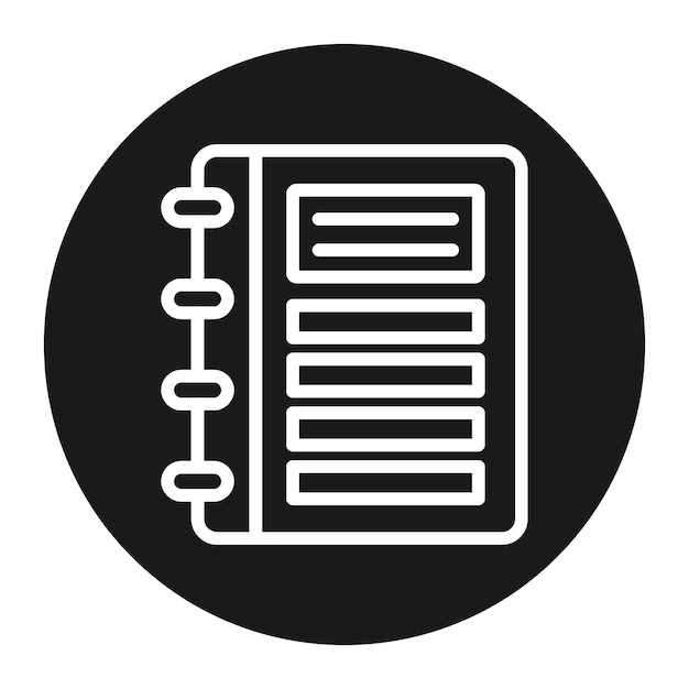 Notebook vector icoontje Kan worden gebruikt voor Back to School icoonset